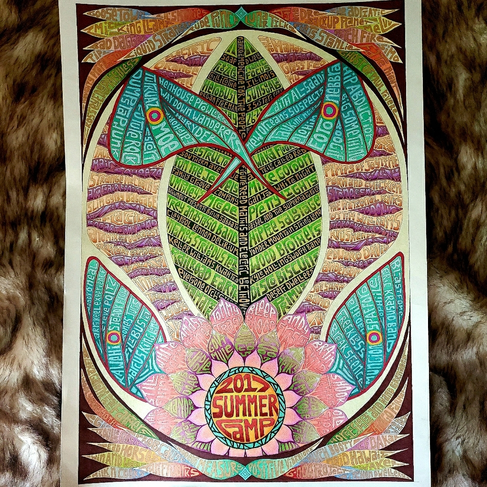 ~*Original*~ 22"×30" Summer Camp Music Festival artwork with full lineup